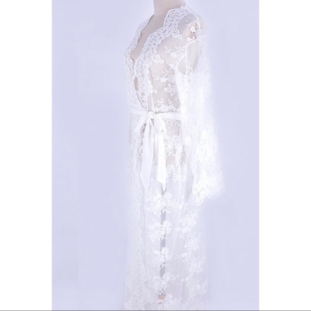 LAST ONE~SALE! NO OFFERS-Chiffon and Lace cover up - Picture 6 of 7